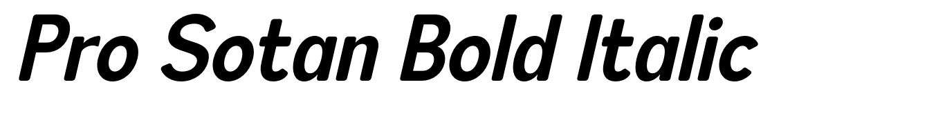 Pro Sotan Bold Italic